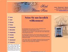 Tablet Screenshot of hotel-blaueshaus.de